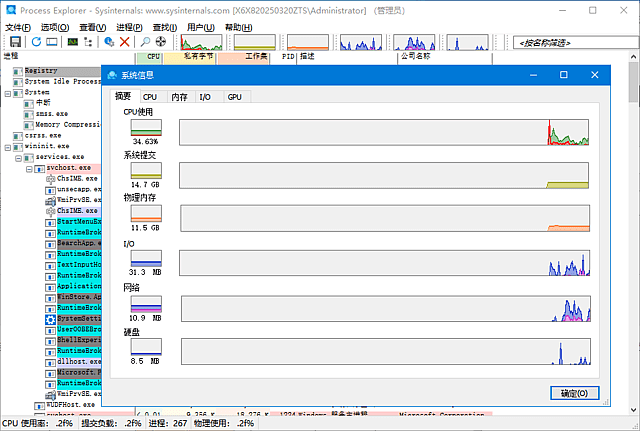 Process Explorer(微软进程资源管理器) 汉化绿色版